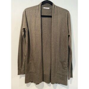 NEW Stitch Fix Cardigan Women Small Olive Green Pockets Old Money Travel Coastal